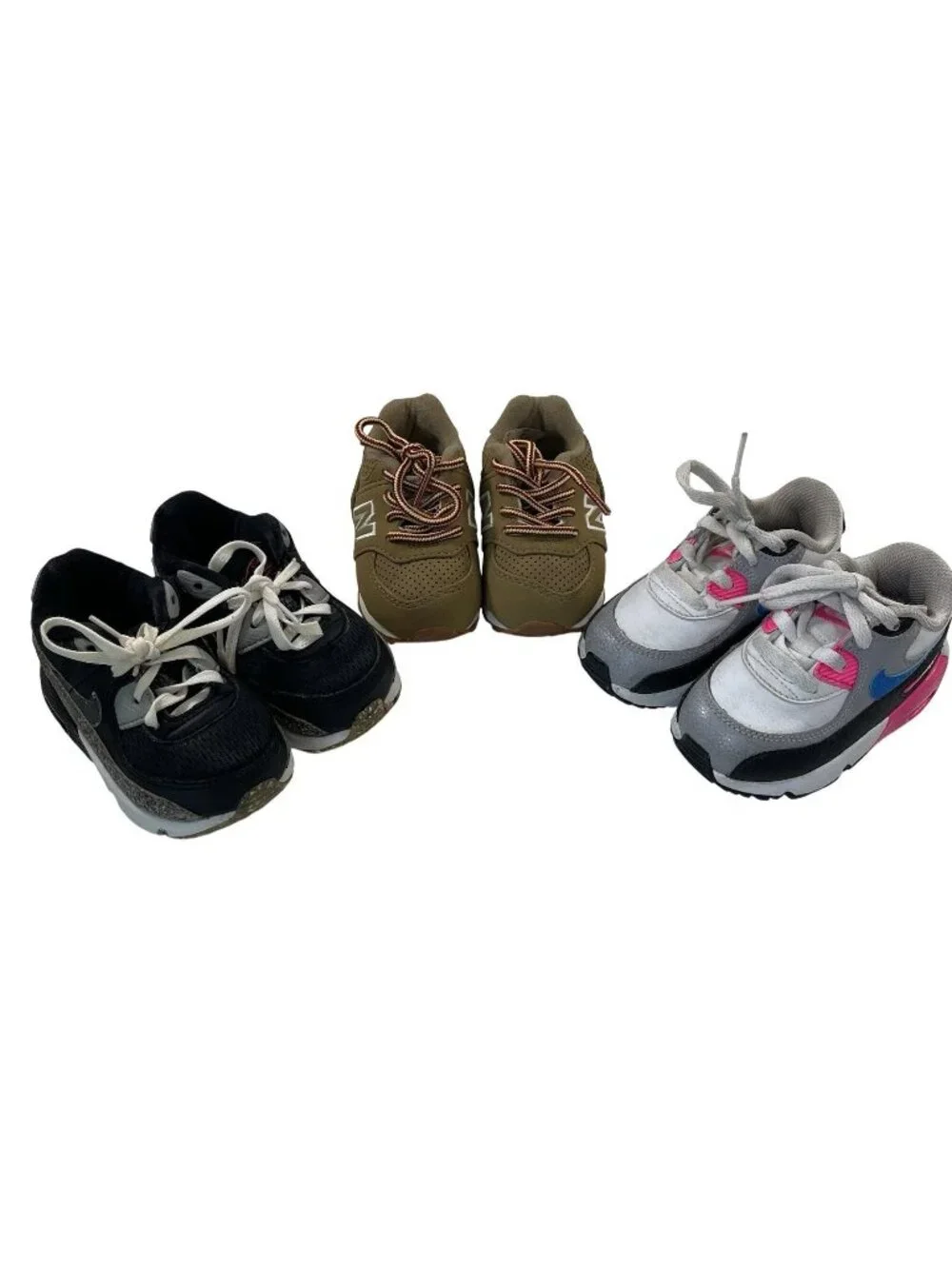 Little Boys Sneakers Lot size 4 and 5 Nike New Balance Athletic Shoes Sporty
